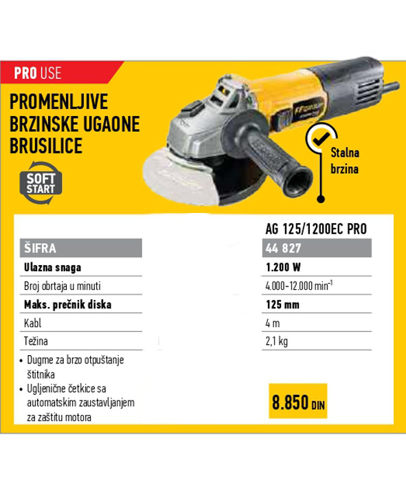 F.F. brusilica 1200 W Professional